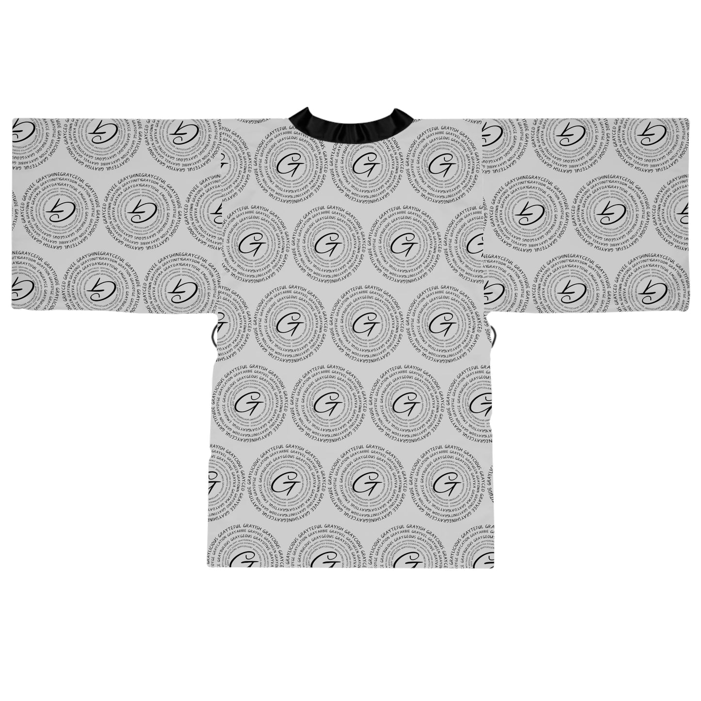 Long Sleeve Kimono Robe (AOP) circle Signature grayceful Grayceful LLC