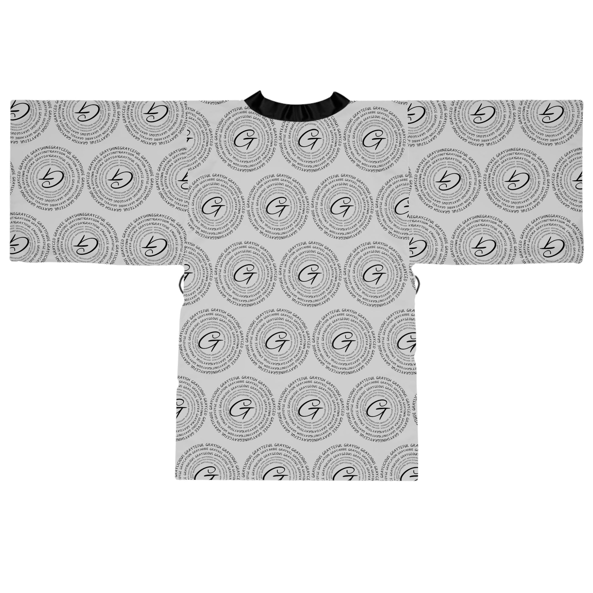 Long Sleeve Kimono Robe (AOP) circle Signature grayceful Grayceful LLC