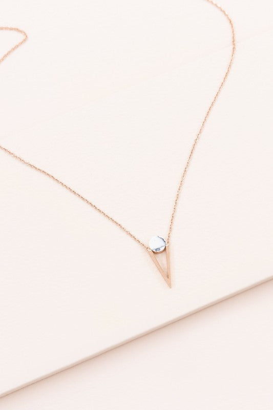 Tensly Point Stone Necklace | Rose Gold (14K) Shop Style & More | Fresh Looks, Everyday Deals & Free Shipping