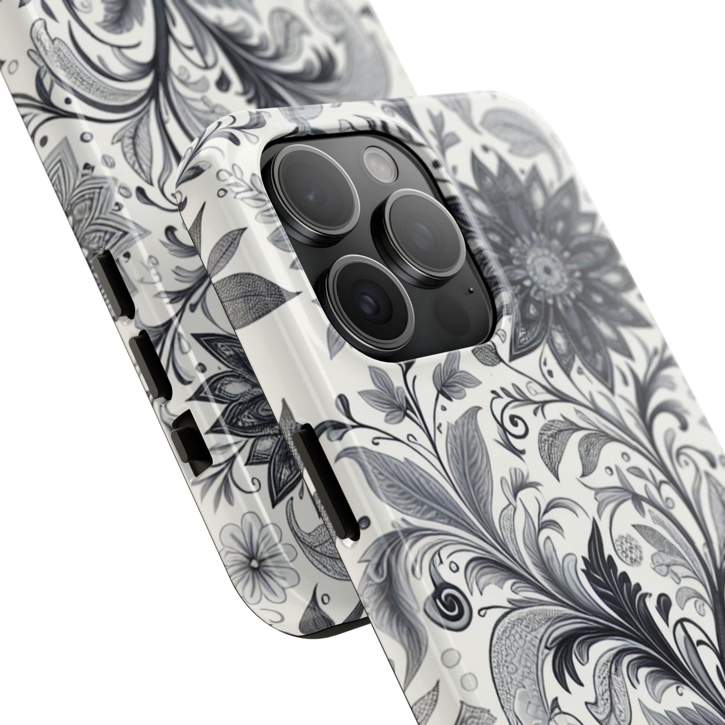 Floral Tough Phone Cases, Durable Phone Cover, Stylish Floral Design, Gift for Her, Trendy Tech Accessories, Birthday Present Grayceful LLC
