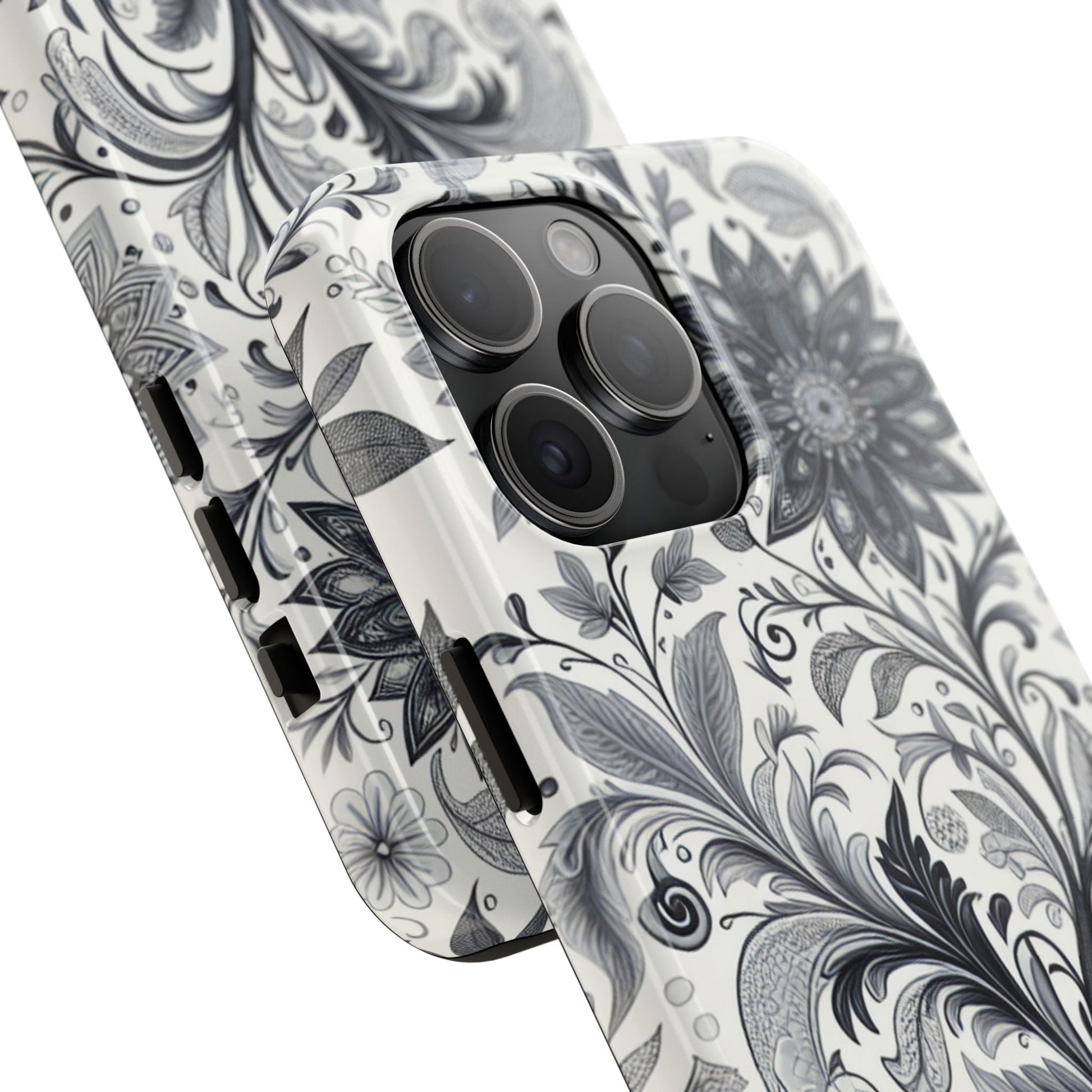 Floral Tough Phone Cases, Durable Phone Cover, Stylish Floral Design, Gift for Her, Trendy Tech Accessories, Birthday Present Grayceful LLC