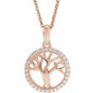 14K Rose 1/5 CTW Natural Diamond Tree of Life 16-18" Necklace Ethereal Legacy Boutiques