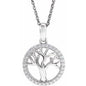 14K White 1/5 CTW Natural Diamond Tree of Life 16-18" Necklace Ethereal Legacy Boutiques
