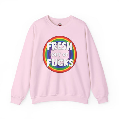 Fresh Out Of Fucks Crewneck Sweatshirt The Devil's Pickle