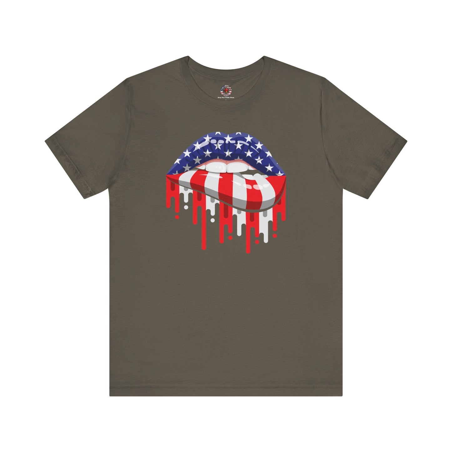 American Flag Lips T-Shirt The Devil's Pickle