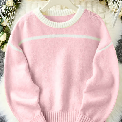 Elegant Plus Size Loose Fit Cozy Knit Sweater
