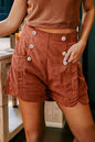 Corduroy Scalloped Edge High Waist Shorts See size chart under “more details” The Fashion Celestial