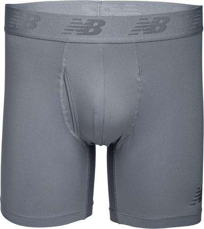 Men'S Performance Boxer Briefs with Fly, Breathable Stretch Underwear, Moisture Wicking, Soft Waistband (3 Pack)
