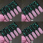 Green crystal long press on nails HOL stores