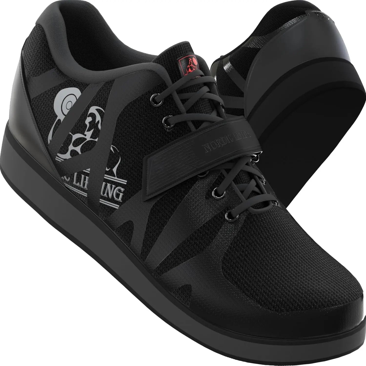 MEGIN Deadlift Shoes – Elevated Heel Gym Footwear for Powerlifting, Weightlifting & Strength Training – Non-Slip Sole Lifting Shoes for Men