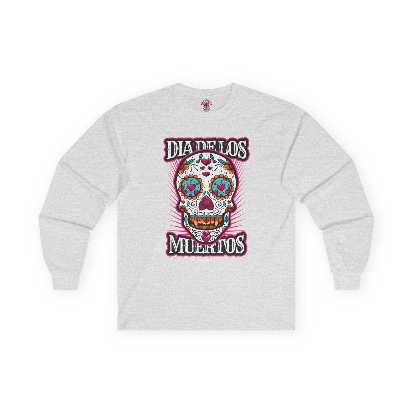 Dia De Los Muertos Skull Long Sleeve Tee The Devil's Pickle