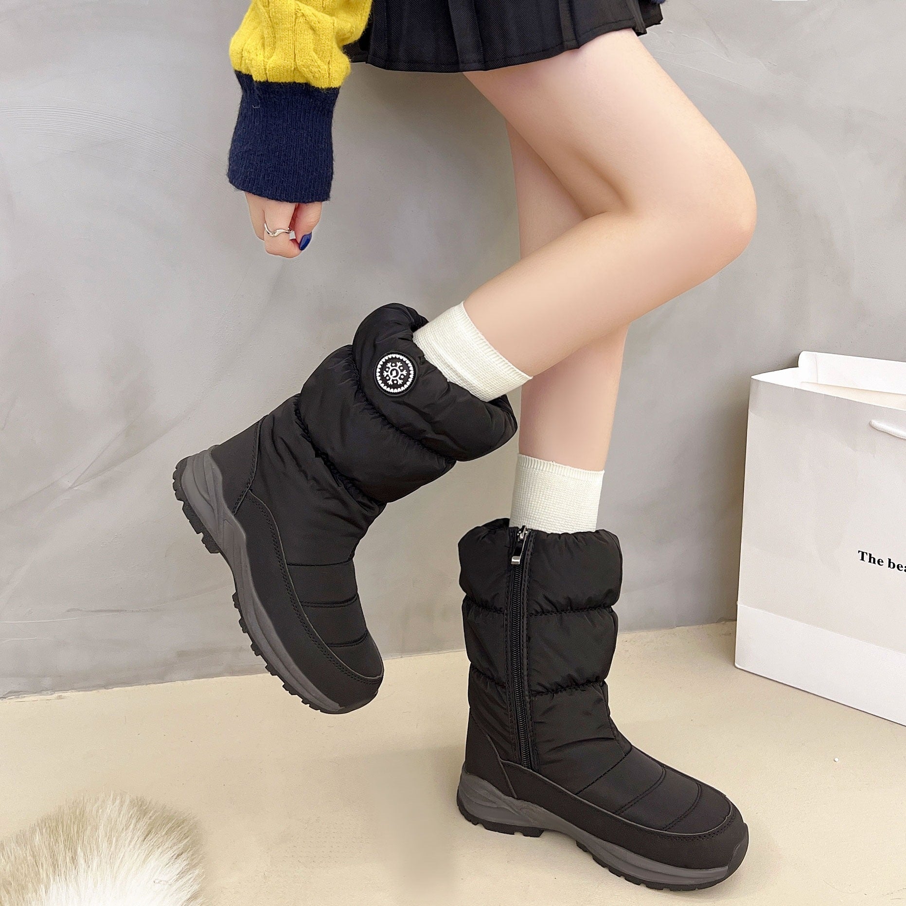 Thickened Cotton Mid-Calf Snow Boots for Women FitiqueFit