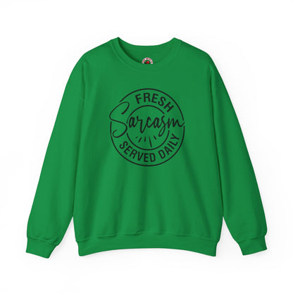 Fresh Sarcasm Served Daily Crewneck Sweatshirt The Devil's Pickle