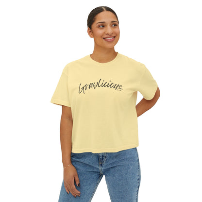 Women's Boxy Tee " Graylicious" Grayceful LLC