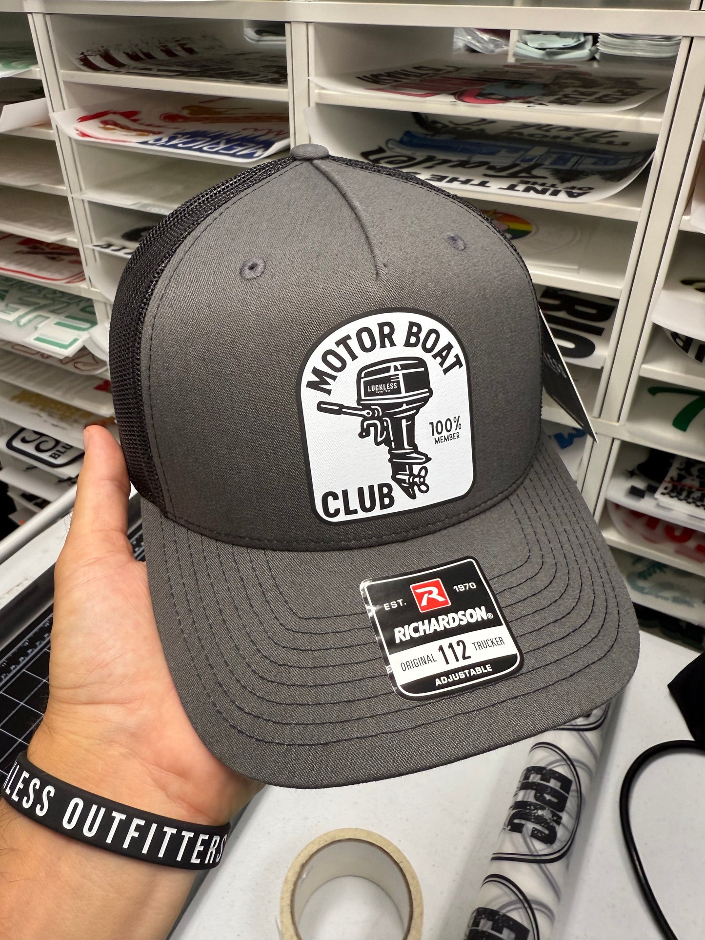 Motor Boat Club Trucker Hat Luckless Outfitters