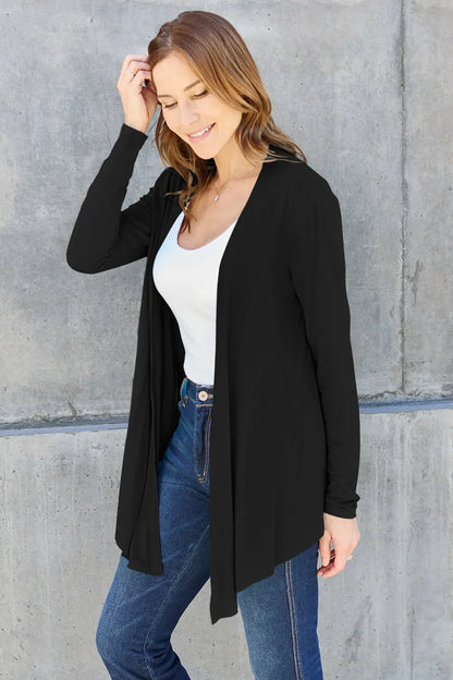 Basic Bae Full Size Open Front Long Sleeve Cardigan New Era Fashion LLc
