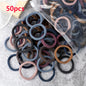 50pcs/Set Women   Basic Hair Bands 1.57inch Simple Solid Colors Elastic Headband Hair Ropes Ties Hair Accessories Ponytail Holder NovaCart