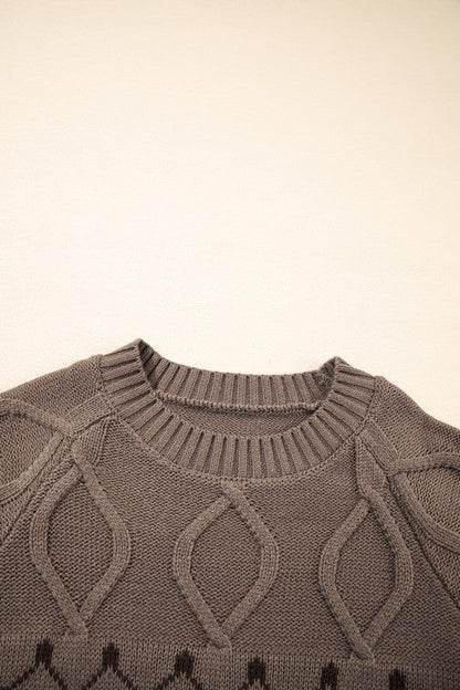 Western Geometric Knit Crew Neck Sweater Shop Style & More | Fresh Looks, Everyday Deals & Free Shipping