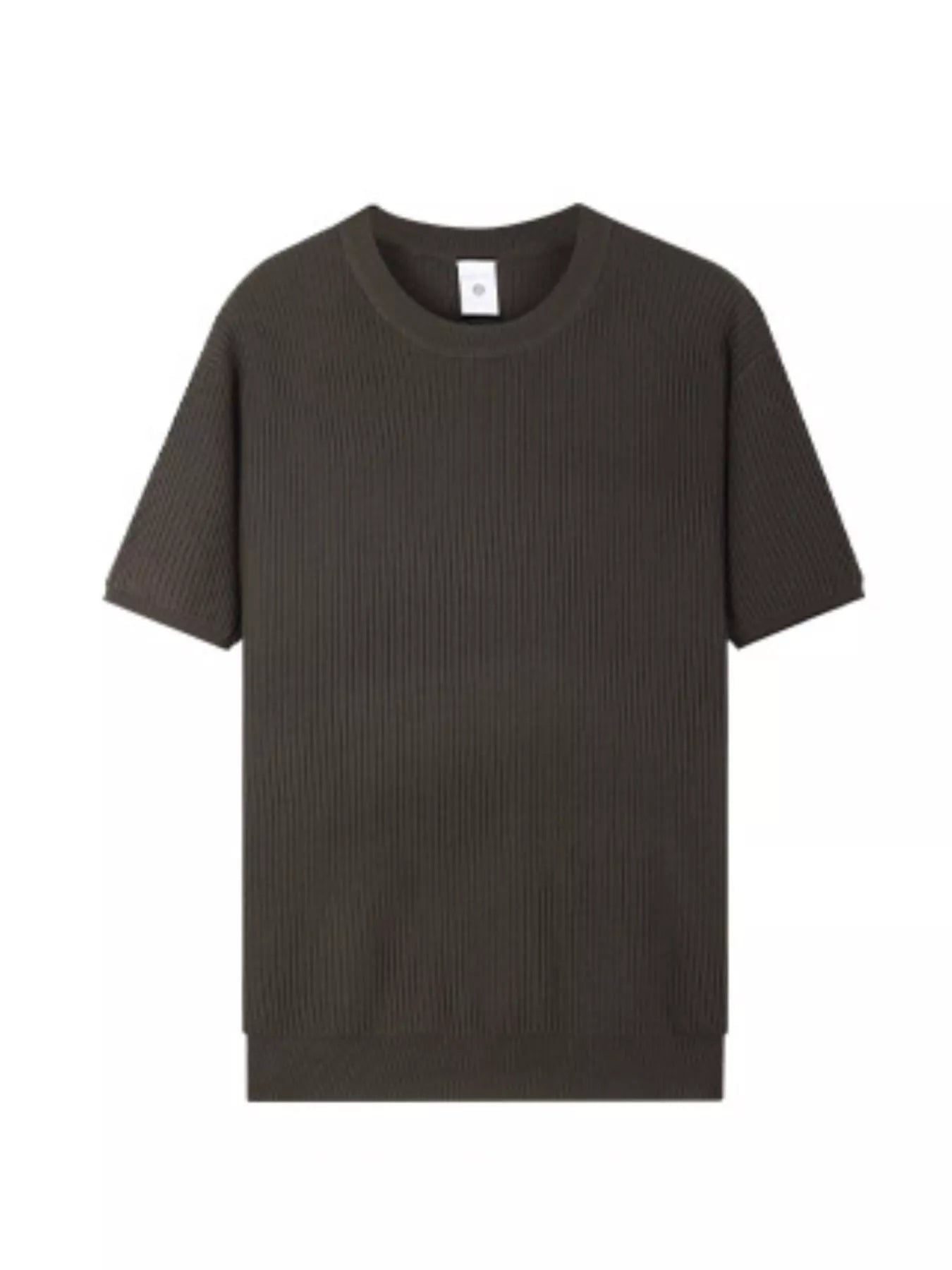 Men's Plus Size Ribbed Knit Relaxed Fit T-Shirt New Era Fashion LLc