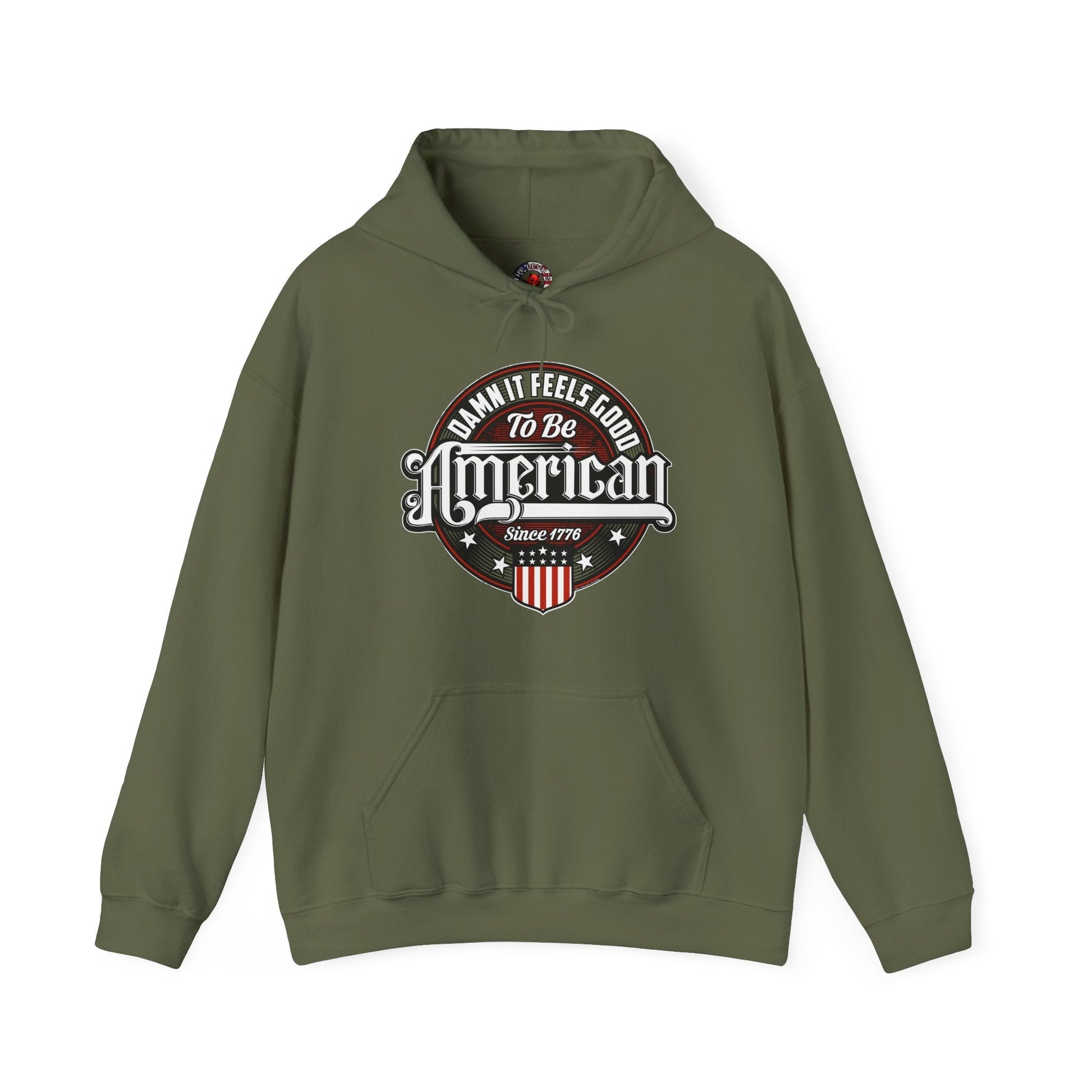 Damn it Feels Good To Be American Hooded Sweatshirt The Devil's Pickle