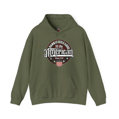 Damn it Feels Good To Be American Hooded Sweatshirt The Devil's Pickle