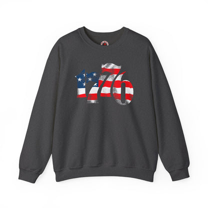 1776 American Flag Crewneck Sweatshirt The Devil's Pickle