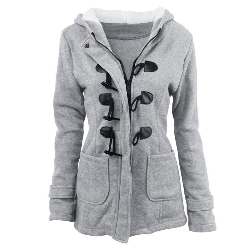 Cow Horn Button Hooded Jacket | Cozy & Stylish for the Modern Cowgirl Country in My Heart
