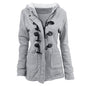 Cow Horn Button Hooded Jacket | Cozy & Stylish for the Modern Cowgirl Country in My Heart