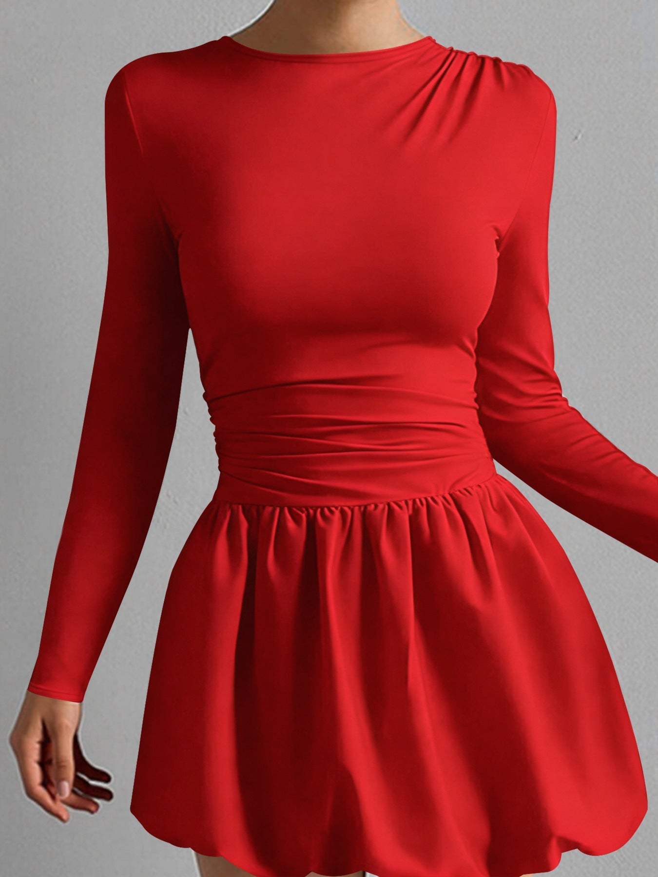 Women's Solid Color Stretch Casual Dress FitiqueFit