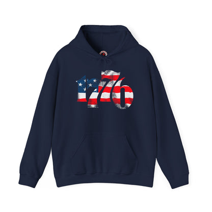 1776 American Flag Hooded Sweatshirt The Devil's Pickle