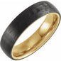 18K Yellow Gold PVD Titanium 6 mm Comfort-Fit Half Round Band Size 11.5 Ethereal Legacy Boutiques