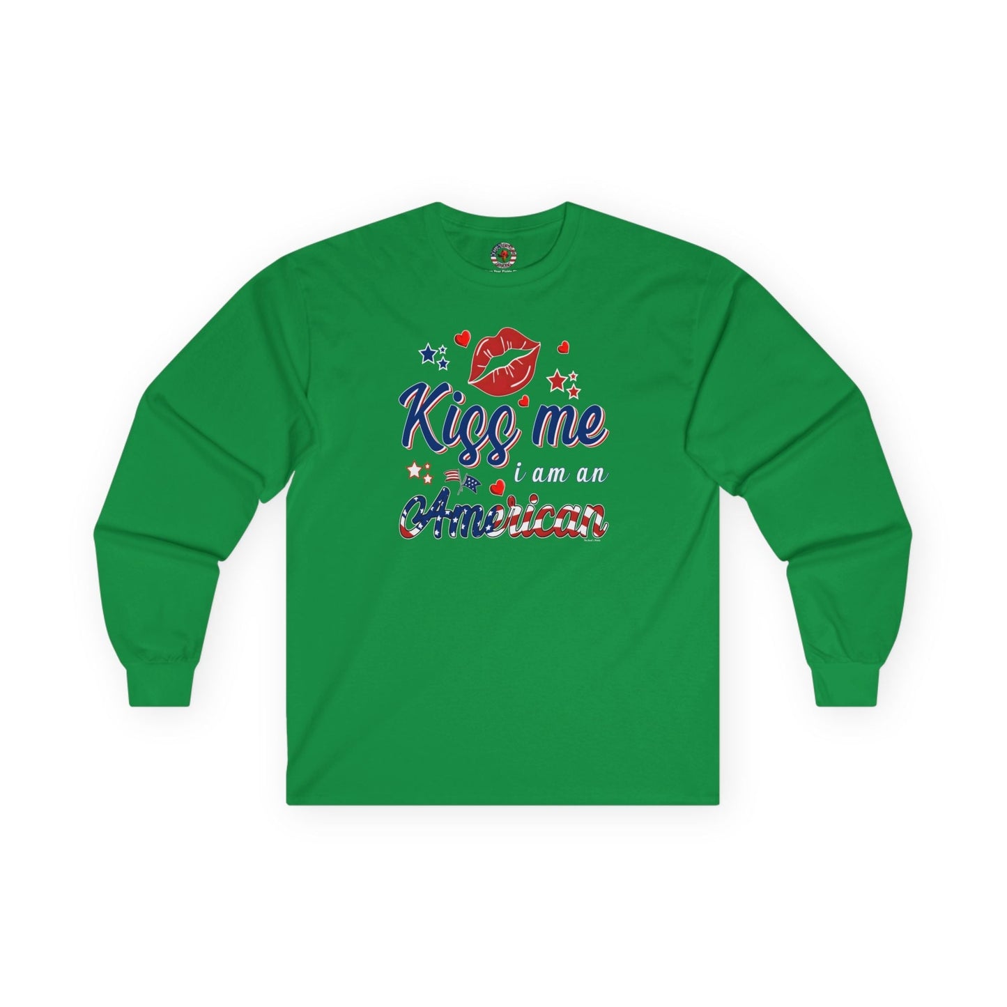 Kiss Me I Am An American Long Sleeve Tee The Devil's Pickle