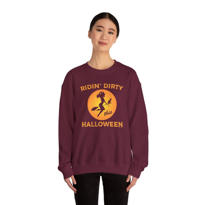 Ridin' Dirty This Halloween Crewneck Sweatshirt The Devil's Pickle