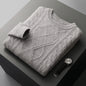 Men's Pullover Twist Round Neck Base Knitwear Loose-fitting Oversized Sweater Grayceful LLC