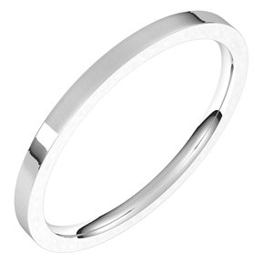 Platinum 1.5 mm Lightweight Comfort-Fit Flat Band Size 9.5 Ethereal Legacy Boutiques