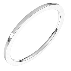 Continuum Sterling Silver 1 mm Flat Comfort Fit Light Band Size 8 Ethereal Legacy Boutiques