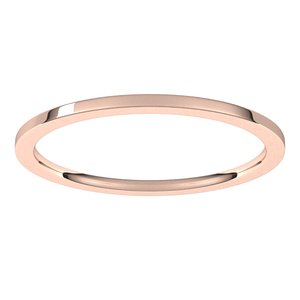 14K Rose 1 mm Flat Comfort Fit Light Band Size 9 Ethereal Legacy Boutiques