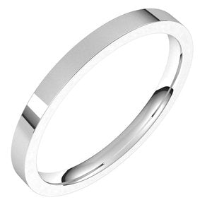 Continuum Sterling Silver 2 mm Flat Comfort Fit Light Band Size 8 Ethereal Legacy Boutiques