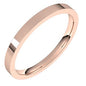 10K Rose 2 mm Flat Comfort Fit Light Band Size 8 Ethereal Legacy Boutiques