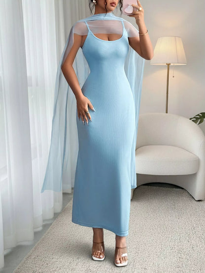Scoop Neck Bodycon Maxi Dress New Era Fashion LLc