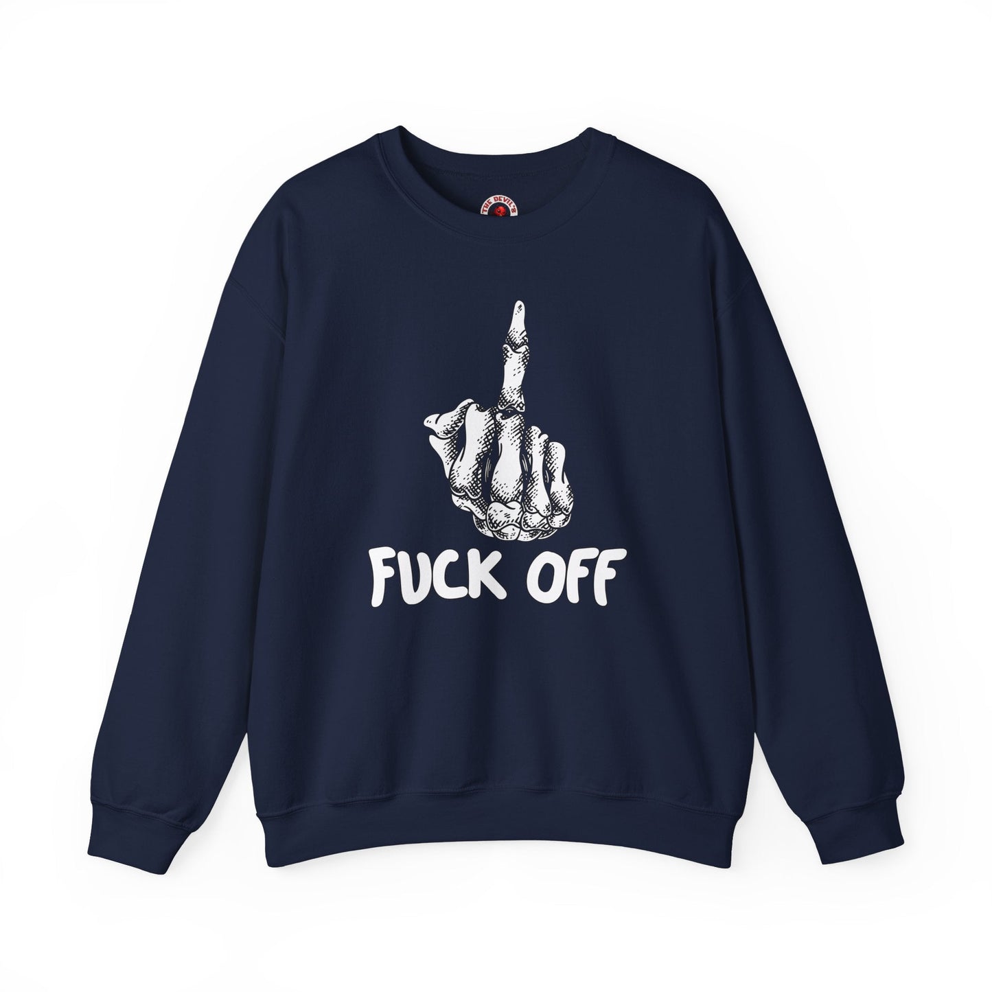 Fuck Off Finger Crewneck Sweatshirt The Devil's Pickle