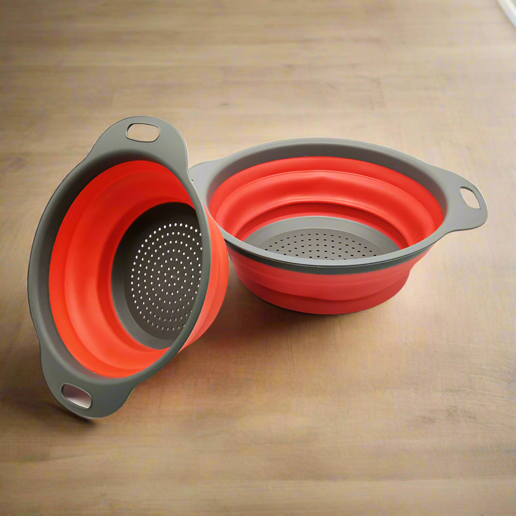 🥦 Foldable Silicone Colander – Space-Saving Strainer SmartPursue™