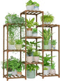 Elevate Your Greenery: Sturdy 4-Tier Wooden Plant Stand for Indoor & Outdoor Spaces