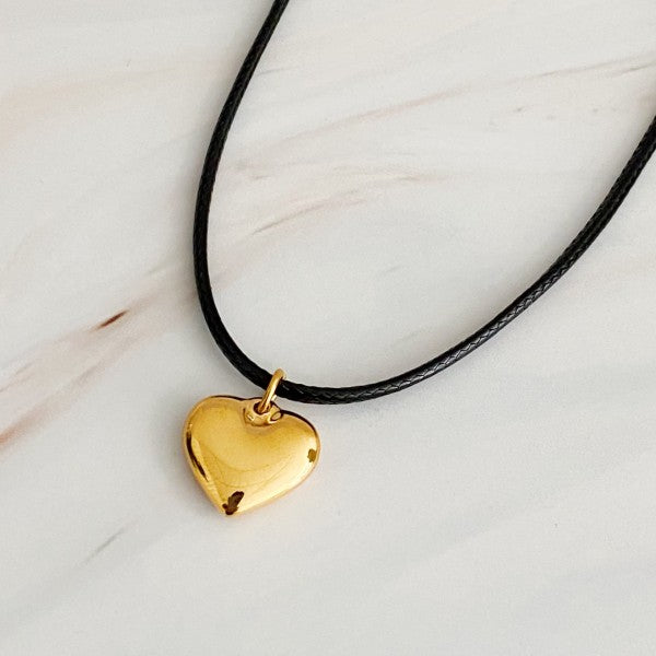 Black Cord Heart Drop Necklace Shop Style & More | Fresh Looks, Everyday Deals & Free Shipping