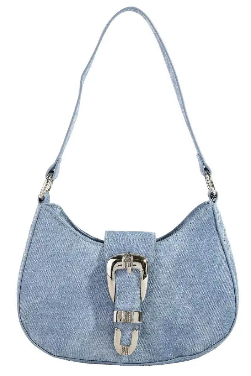 Fame Buckle Detail Hobo Shoulder Bag West2East Surf
