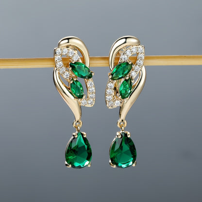 Romantic Flower Dangle Earrings Women Birthstone Party Earrings Jewelry Gifts NovaCart