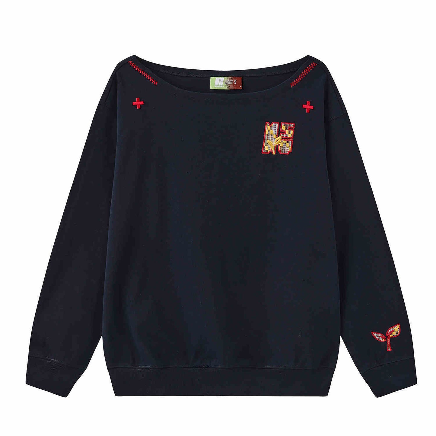 Women’s Slanted Shoulder Embroidered Long-Sleeve Top FitiqueFit