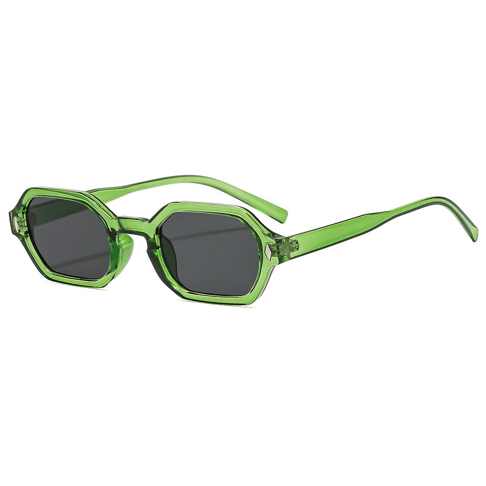 Polygonal Small-Frame Sunglasses – Hexagonal Unisex UV Protection FitiqueFit