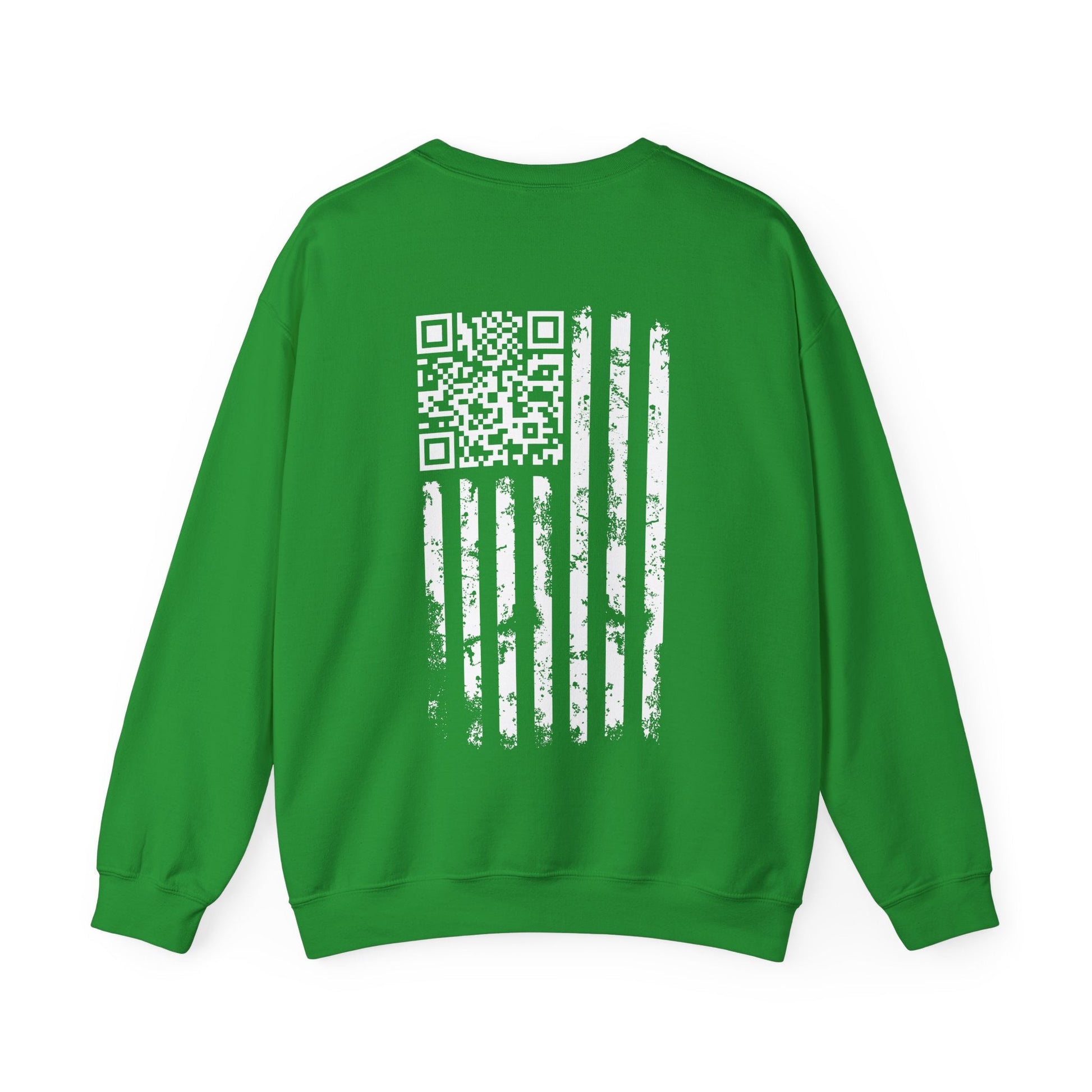 American Flag QR Code Crewneck Sweatshirt The Devil's Pickle
