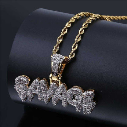 Men's Punk Classic Luxury with Synthetic Cubic Zirconiaia Pendant Hip Hop Gothic Cool Men's Necklace Fashion Jewelry Accessories Gift Jewelry NovaCart